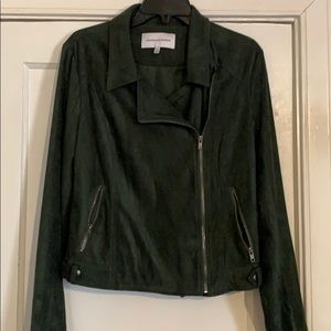 Cupcakes and cashmere green moto jacket